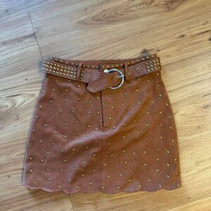 Women's Brown and Tan Skirt